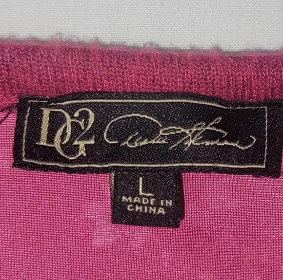 DG2 Vintage Pink Rose Velvet Knit Size Large - Picture 2 of 4